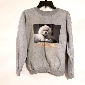 Vintage Hanes "Team Clous" Grey Dog Sweatshirt